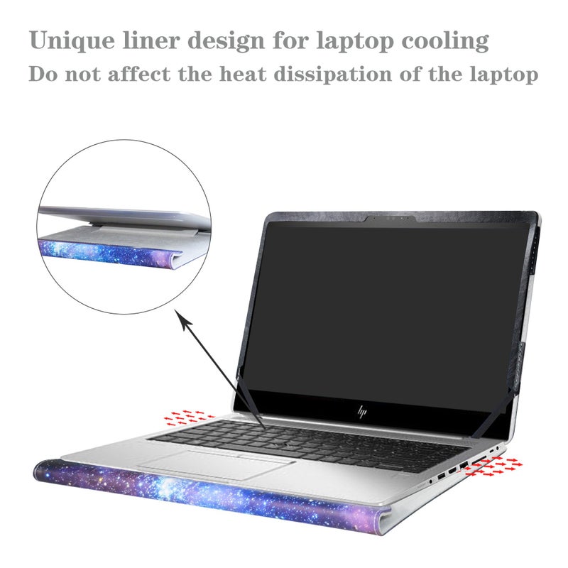 Alapmk Protective Case Cover for HP EliteBook 840 G5 G6/EliteBook 745 G5 G6/ZBook 14u G5 G6 14" Laptop(Note:Not fit EliteBook 840 745 G4 G3 G2 G1/ZBook 14u G4/ZBook 14 G2/ZBook 14 G1),Galaxy - Image 4